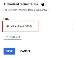 Auth redirect URIs